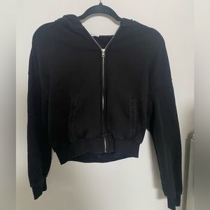 Garage cropped zip-up